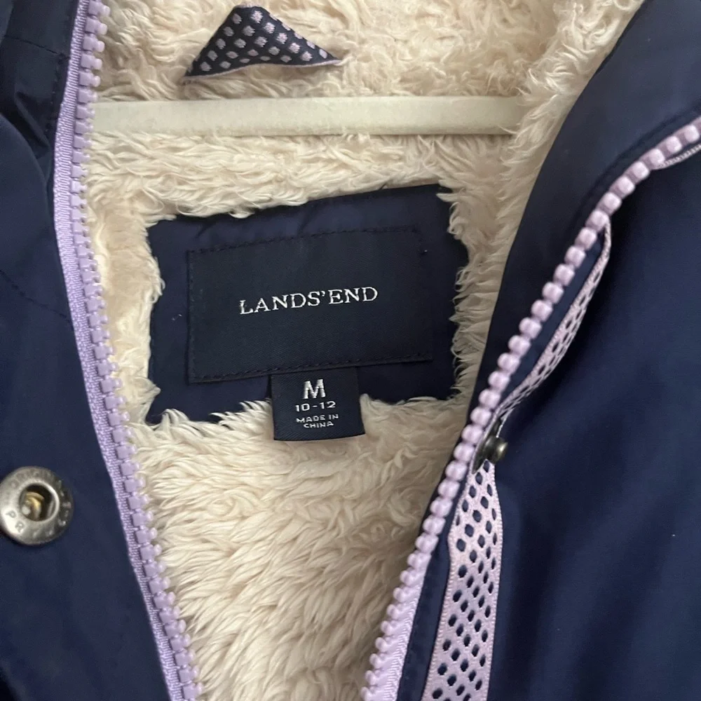 Lands’ End Kids Winter Parka Navy Blue M (10–12)